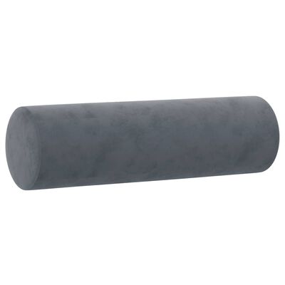 vidaXL Trosjed s ukrasnim jastucima tamnosivi 180 cm baršunasti