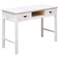 vidaXL Konzolni stol antikni bijeli 110 x 45 x 76 cm drveni