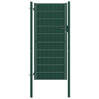 vidaXL Vrata za ogradu od PVC-a i čelika 100 x 124 cm zelena
