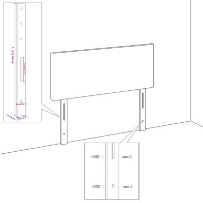 vidaXL Uzglavlja 2 kom svjetlosiva 100x7x78/88 cm od tkanine