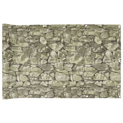 vidaXL Balkonski zaslon za privatnost s izgledom kamena 1000x75 cm PVC