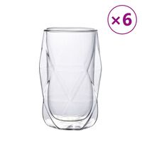 vidaXL Staklene čaše s dvostrukom stijenkom 6 kom 450 ml
