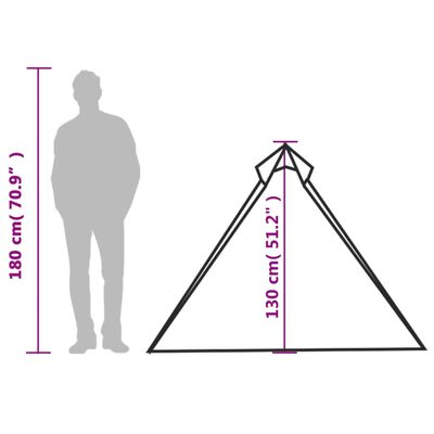 vidaXL Šator tipi za kampiranje za 1 osobu plavi vodootporni