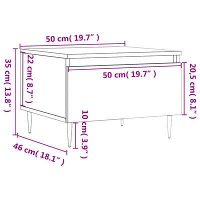 vidaXL Stolići za kavu 2 kom boja hrasta 50x46x35 cm konstruirano drvo