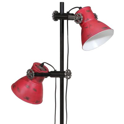 vidaXL Podna svjetiljka 25 W pohabano crvena 25x25x90/160 cm E27