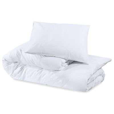 vidaXL Set posteljine za poplun bijeli 155x220 cm lagana mikrovlakna