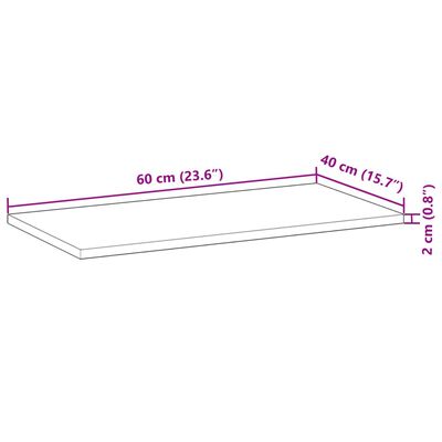 vidaXL Plutajuće police 4kom s uljnim premazom 60x40x2cm drvo bagrema