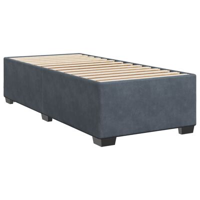 vidaXL Box spring krevet s madracem tamnosivi 90x190 cm baršunasti