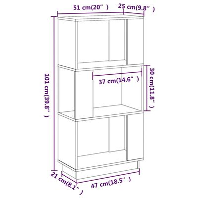 vidaXL Ormarić za knjige / sobna pregrada 51 x 25 x 101 cm od borovine