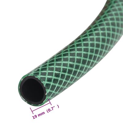 vidaXL Vrtno crijevo sa setom priključaka zeleno 0,75 " 10 m PVC