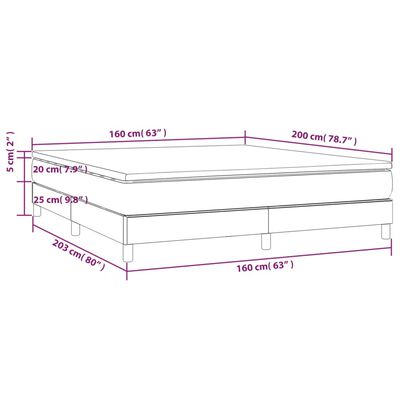 vidaXL Krevet s oprugama i madracem svjetlosivi 160x200 cm baršunasti