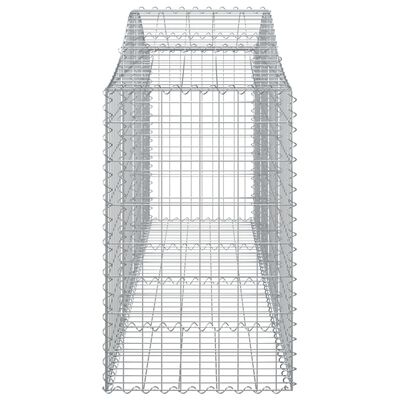 vidaXL Lučne gabionske košare 5 kom 200x50x80/100 cm pocinčano željezo