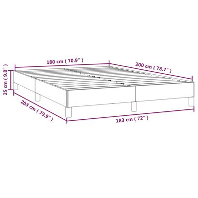 vidaXL Okvir za krevet krem 180 x 200 cm od tkanine