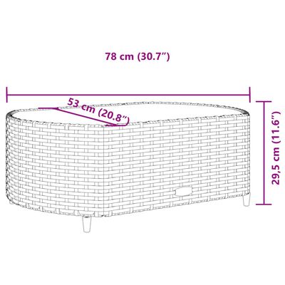 vidaXL 7-dijelni set vrtnih sofa sivi od poliratana