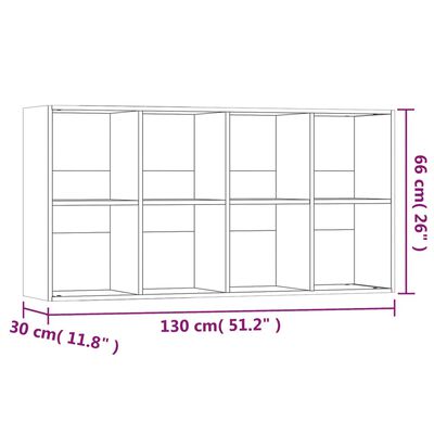 vidaXL Ormarić za knjige boja hrasta 66x30x130 cm konstruirano drvo