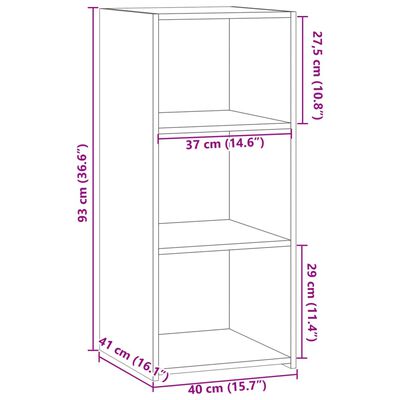 vidaXL Komoda bijela 40x41x93 cm od konstruiranog drva