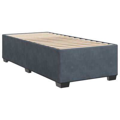 vidaXL Box spring krevet s madracem tamnosivi 80 x 200 cm baršunasti