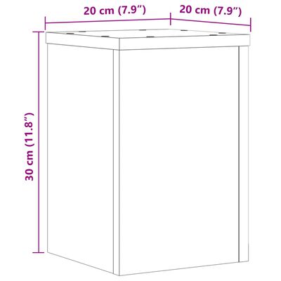 vidaXL Stalci za biljke 2 kom bijeli 20x20x30 cm konstruirano drvo