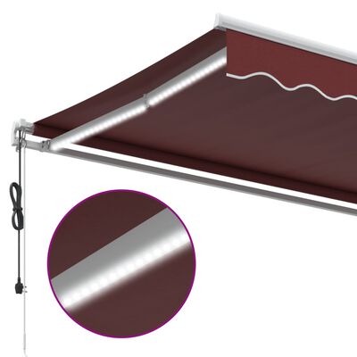 vidaXL Tenda na automatsko uvlačenje s LED bordo 350x250 cm