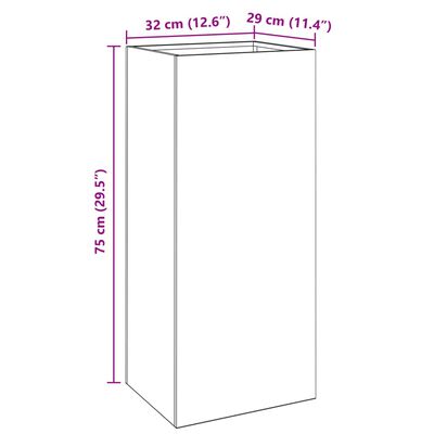 vidaXL Sadilica antracit 32x29x75 cm od hladno valjanog čelika