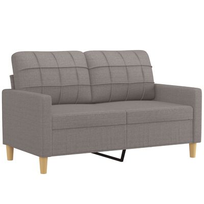 vidaXL 3-dijelni set sofa s jastucima smeđesivi od tkanine