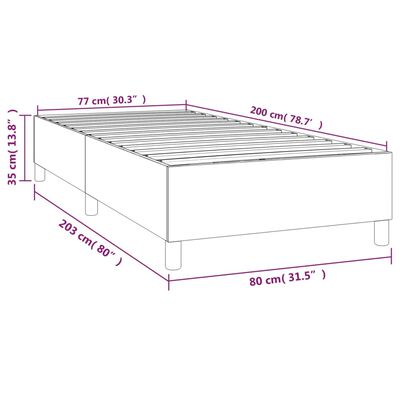 vidaXL Okvir za krevet svjetlosivi 80x200 cm od tkanine