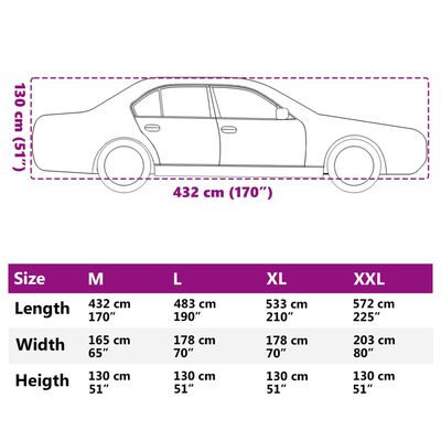 vidaXL Automobilska navlaka za limuzinu s trakama s kopčom srebrna M