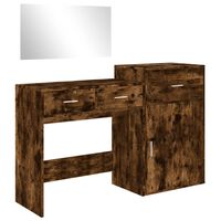 vidaXL 3-dijelni set toaletnog stolića boja dimljenog hrasta drveni