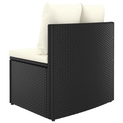 vidaXL 9-dijelni set vrtnih sofa od poliratana s jastucima crni