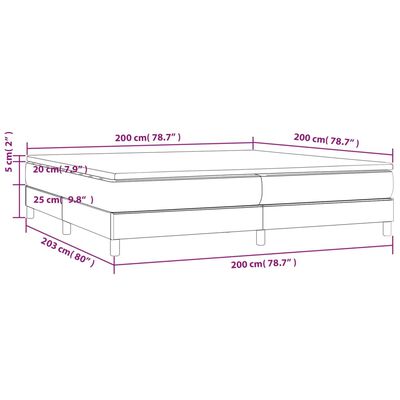 vidaXL Krevet s oprugama i madracem crni 200x200 cm od umjetne kože