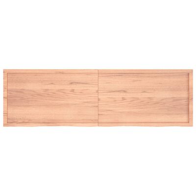 vidaXL Stolna ploča svjetlosmeđa 200x60x(2-6) cm tretirana hrastovina