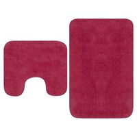 vidaXL 2-dijelni set kupaonskih otirača od tkanine boja fuksije