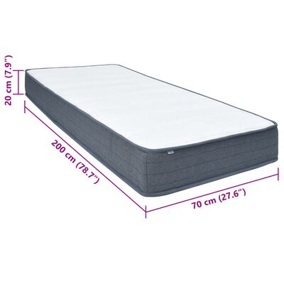 vidaXL Box spring madrac 200 x 70 x 20 cm od tkanine