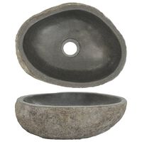 vidaXL Umivaonik od riječnog kamena ovalni 29 - 38 cm