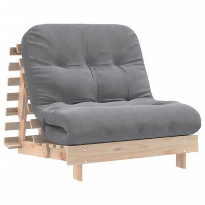 vidaXL Futon na razvlačenje s madracem 80x206x11 cm masivna borovina