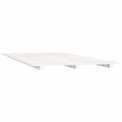 vidaXL Okvir za krevet bijela 140x200 cm od masivne borovine