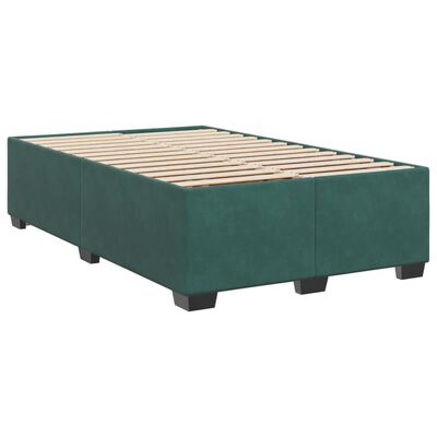 vidaXL Krevet box spring s madracem tamnozeleni 120x190 cm baršunasti