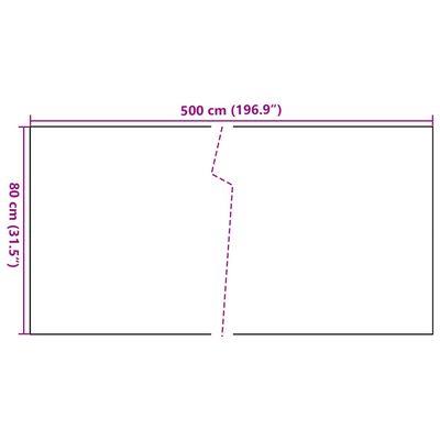 vidaXL Balkonski zaslon antracit 500 x 80 cm od poliratana