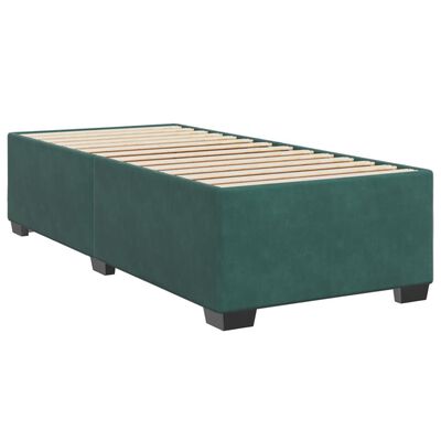 vidaXL Box spring krevet s madracem tamnozeleni 80 x 200 cm baršunasti