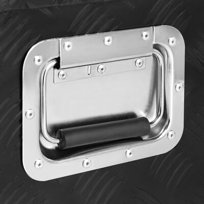 vidaXL Kutija za pohranu crna 90 x 47 x 33,5 cm aluminijska