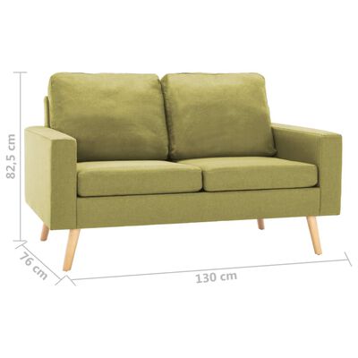 vidaXL 2-dijelni set sofa od tkanine zeleni