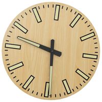 vidaXL Zidni sat sa svjetlećim oznakama i kazaljkama žuti Ø 30 cm