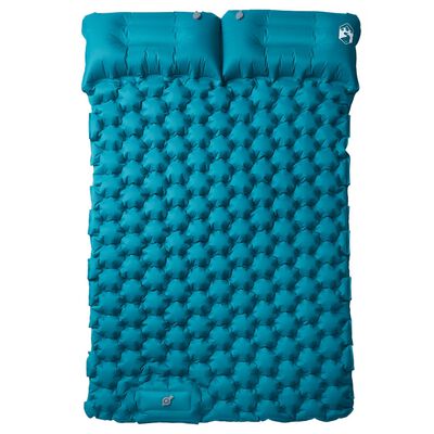 vidaXL Samonapuhujući madrac za kampiranje s jastucima 2 osobu plavi