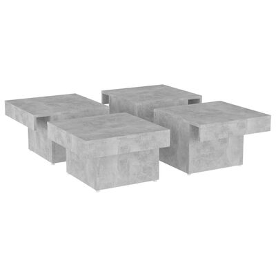 vidaXL Stolić za kavu siva boja betona 90 x 90 x 28 cm od iverice