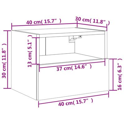 vidaXL Zidni TV ormarići 2 kom crni 40 x 30 x 30 cm konstruirano drvo