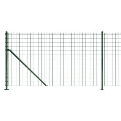 vidaXL Ograda od žičane mreže s prirubnicom zelena 0,8 x 10 m