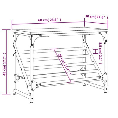 vidaXL Stalak za cipele crni 60x30x45 cm od konstruiranog drva