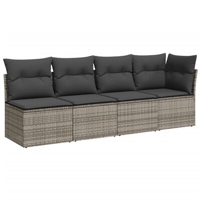 vidaXL 7-dijelni set vrtnih sofa sivi od poliratana