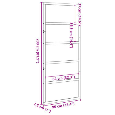 vidaXL Vrata za staju bijela 90x208 cm od masivne borovine