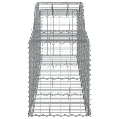 vidaXL Lučne gabionske košare 4 kom 300x50x60/80 cm pocinčano željezo